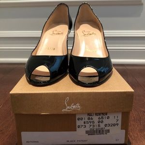 Christian Louboutin Materna black patent heels